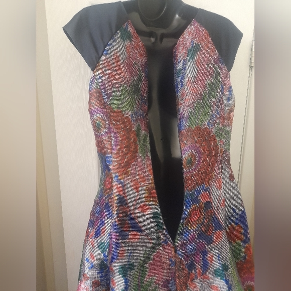 Armani Collezioni -Floral jacquard  dress - - Picture 7 of 12